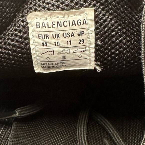Balenciaga Triple S Shiny Rubber Sneakers in Black Men US 11 - Picture 8 of 14